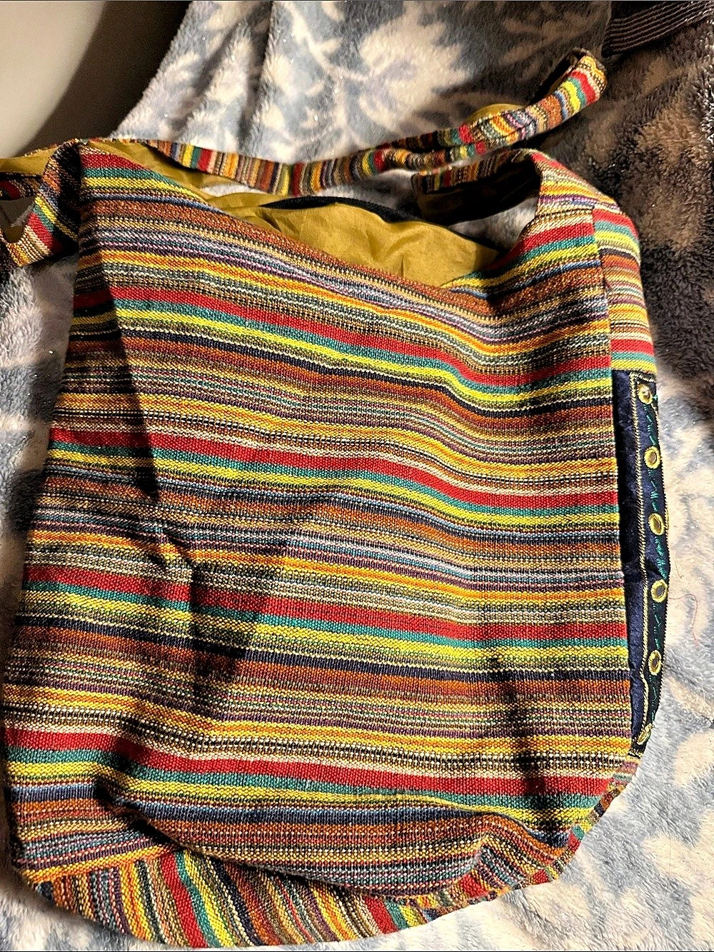 Embroidered Multicolor Shoulder Bag - Picture 2 of 4